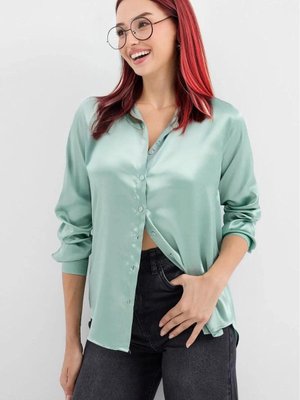 Çağla Yeşili Saten Yüzeyli Gömlek Hzl25w Çağla Yeşili Saten Yüzeyli Gömlek Hzl25w