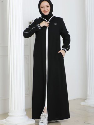 İthal Petek Kumaş Ferace Siyah