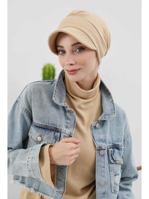 73rb Bej Siperlikli Şapka Bone,b 73rb Bej Siperlikli Şapka Bone,b