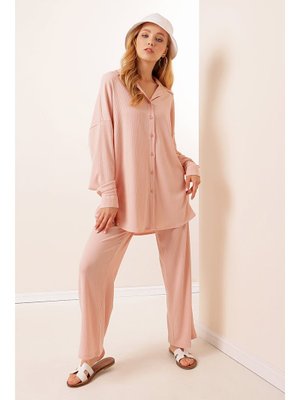 Pudra Örme İkili Takım