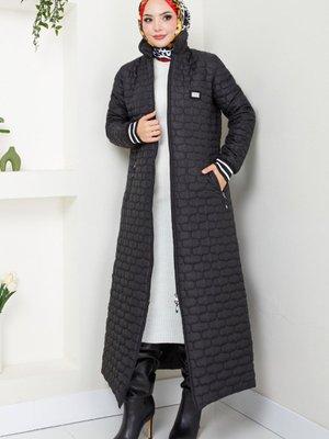 Arma Detaylı Şişme Kaban M Siyah