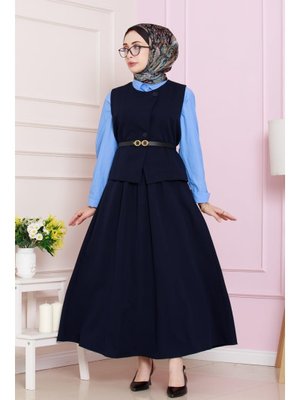 Lacivert Yelekli İkili Takım