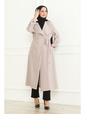 Bej Giy Çık Keten Kap &