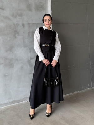 Siyah Melisa Etekli Takım Siyah Melisa Etekli Takım
