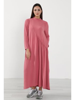 Koyu Pembe Şık Ve Rahat Salaş Aerobin Elbise,elb