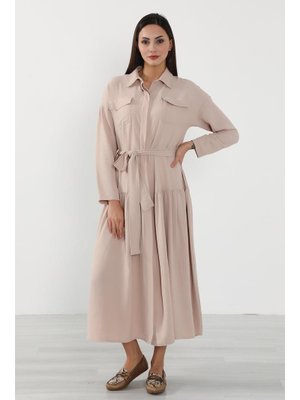 Taş Rahat Kesim Aerobin Gömlek Elbise,elb