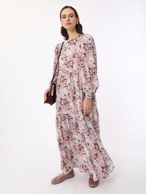 Elbise Pembe Çiçek Desen