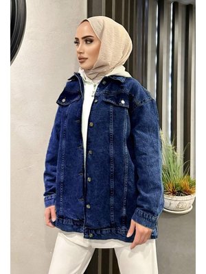Lacivert Oversize Kot Ceket