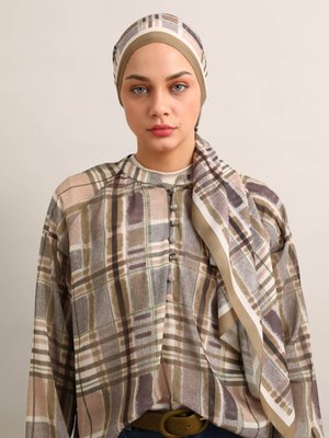 Çok Renkli Ekose Desenli Soft Şal