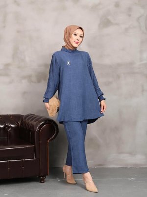 İndigo Pantolonlu Takım İndigo Pantolonlu Takım