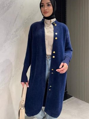 Peluş Yumoş İplik Çift Düğmeli Hırka Peluş Yumoş İplik Çift Düğmeli Hırka