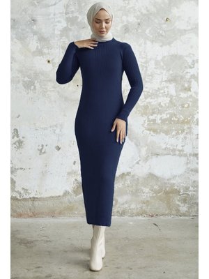 İndigo Loyes Fitilli Triko Elbise İndigo Loyes Fitilli Triko Elbise