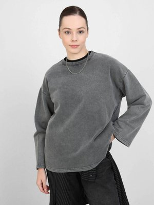 Yıkama Efektli Oversize Sweatshirt Antrasit Yıkama Efektli Oversize Sweatshirt Antrasit