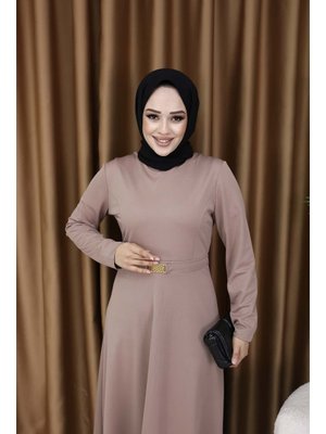 Vizon Tokalı Elbise