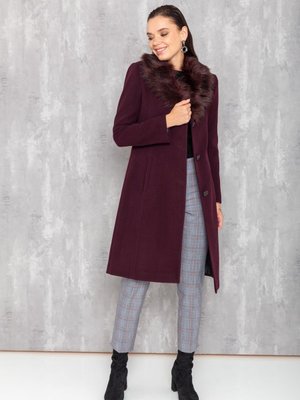 Erkek Yaka Yakası Seyyar Kürklü Kaban Mürdüm Y Erkek Yaka Yakası Seyyar Kürklü Kaban Mürdüm Y