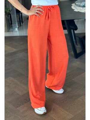 Turuncu Abel Bol Paça Cepli Ayrobin Pantolon