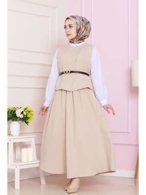 Bej Yelekli İkili Takım