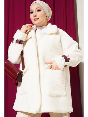 Mürdüm Oversize Peluş Mont Mürdüm Oversize Peluş Mont