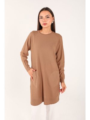 Bej Cepli Triko Tunik