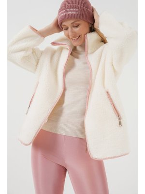 Pembe Fermuarlı Peluş Mont Pembe Fermuarlı Peluş Mont