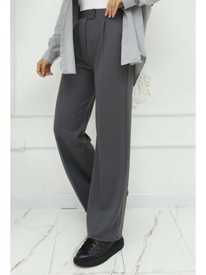 Antrasit Bol Paça Palazzo Pantolon
