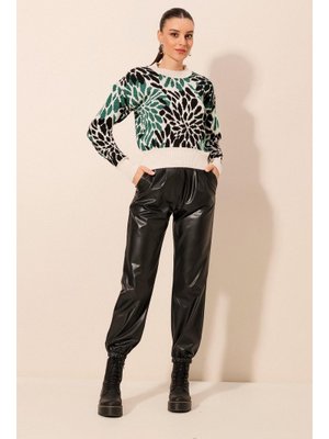 Siyah Suni Deri Pantolon Siyah Suni Deri Pantolon