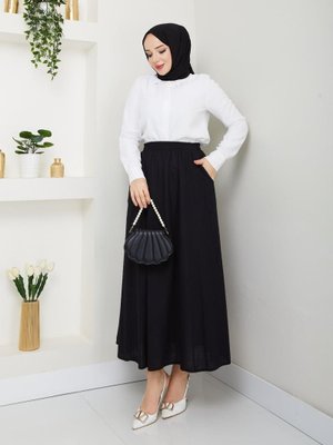 Cepli Beli Lastikli Keten Etek