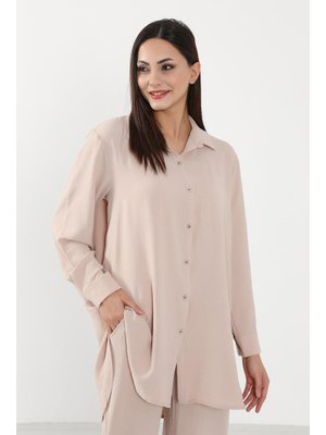 Taş Salaş Ve Şık Rahat Kesim Aerobin Uzun Gömlek,gm