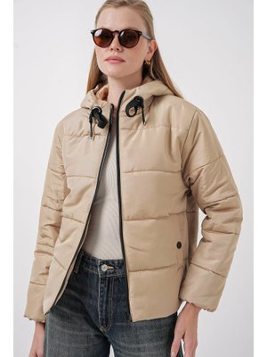 D.vizon Kapüşonlu Şişme Mont D.vizon Kapüşonlu Şişme Mont