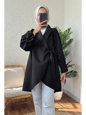 Siyah Kolu Büzgülü Kaşe Kap