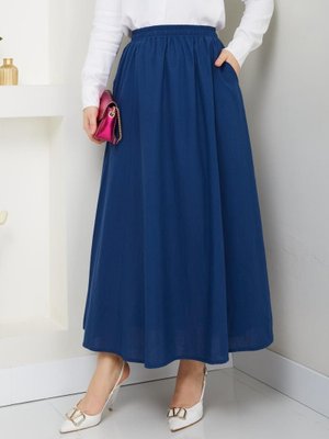 Cepli Beli Lastikli Keten Etek