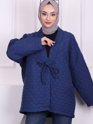 Lacivert Ön Bağlamalı Ceket Lacivert Ön Bağlamalı Ceket