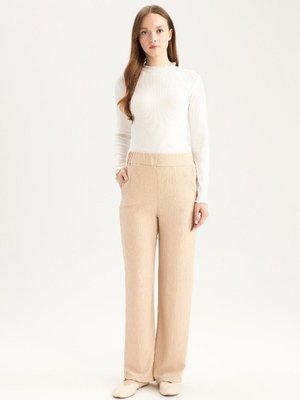 Relax Fit Beli Lastikli Basic Düz Bürümcük Pantolon Z8788az24wn