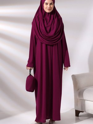 Namaz Elbisesi Tek Parça Fuşya Namaz Elbisesi Tek Parça Fuşya