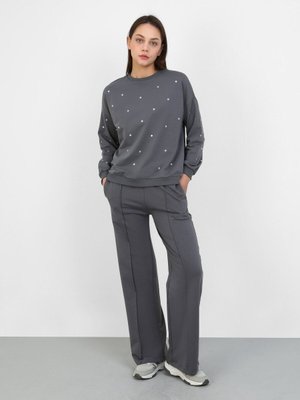 Trok Detaylı Sweatshirt Antrasit Trok Detaylı Sweatshirt Antrasit