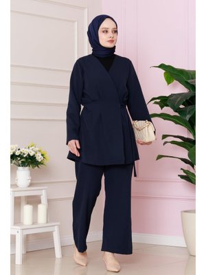 Lacivert Yandan Bağlamalı Hürremtakım