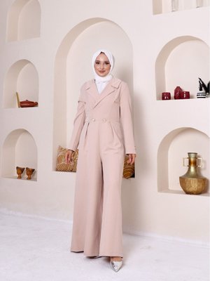 Düğmeli Tesettür Tulum Düğmeli Tesettür Tulum