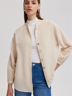 Natural Dokulu Ceket Natural Dokulu Ceket