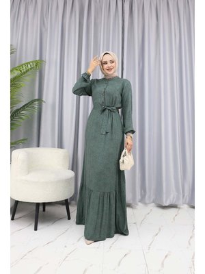 Yeşil Kırçıllı Belden Bağcıklı