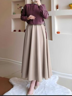 Scuba Kumaş Kloş Etek Scuba Kumaş Kloş Etek