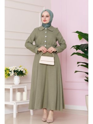 Yeşil Cepkenli Etekli İkili Takım