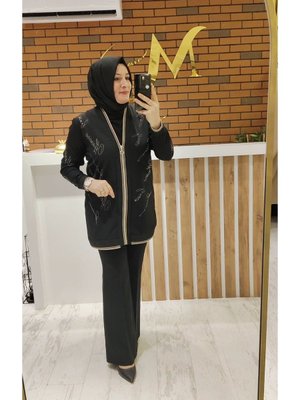 Taşlı Fermuarlı Ceket Taşlı Fermuarlı Ceket