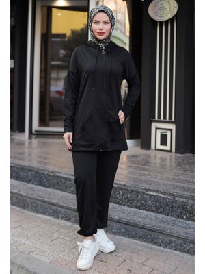 Siyah Rival Tunik Pantolon İkili Takım Siyah Rival Tunik Pantolon İkili Takım
