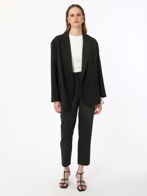 Siyah Cep Detaylı Basic Pantolon Siyah Cep Detaylı Basic Pantolon