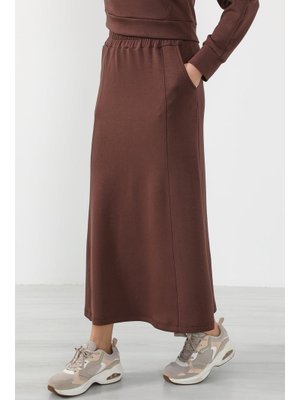 Kahverengi Lastikli Bel Cepli Rahat Etek,etk