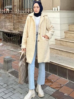 Peluş Teddy Kaban Krem Peluş Teddy Kaban Krem