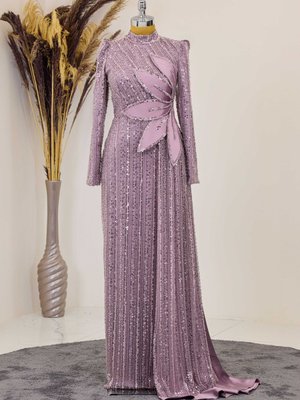 Lila Bergüzar Abiye Elbise Lila Bergüzar Abiye Elbise