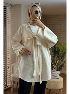 Krem Önü Fiyonk Detaylı Kap