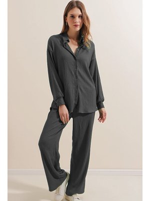 Antrasit Örme İkili Takım