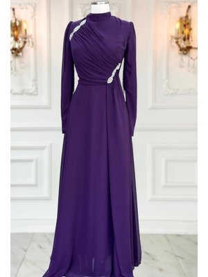 Mürdüm Eflin Abiye Elbise